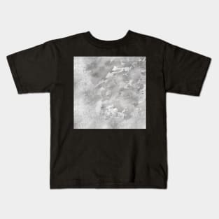 Grey Gray Silver Glitter Marble Dark Moody Vibes Aesthetic Pattern Kids T-Shirt